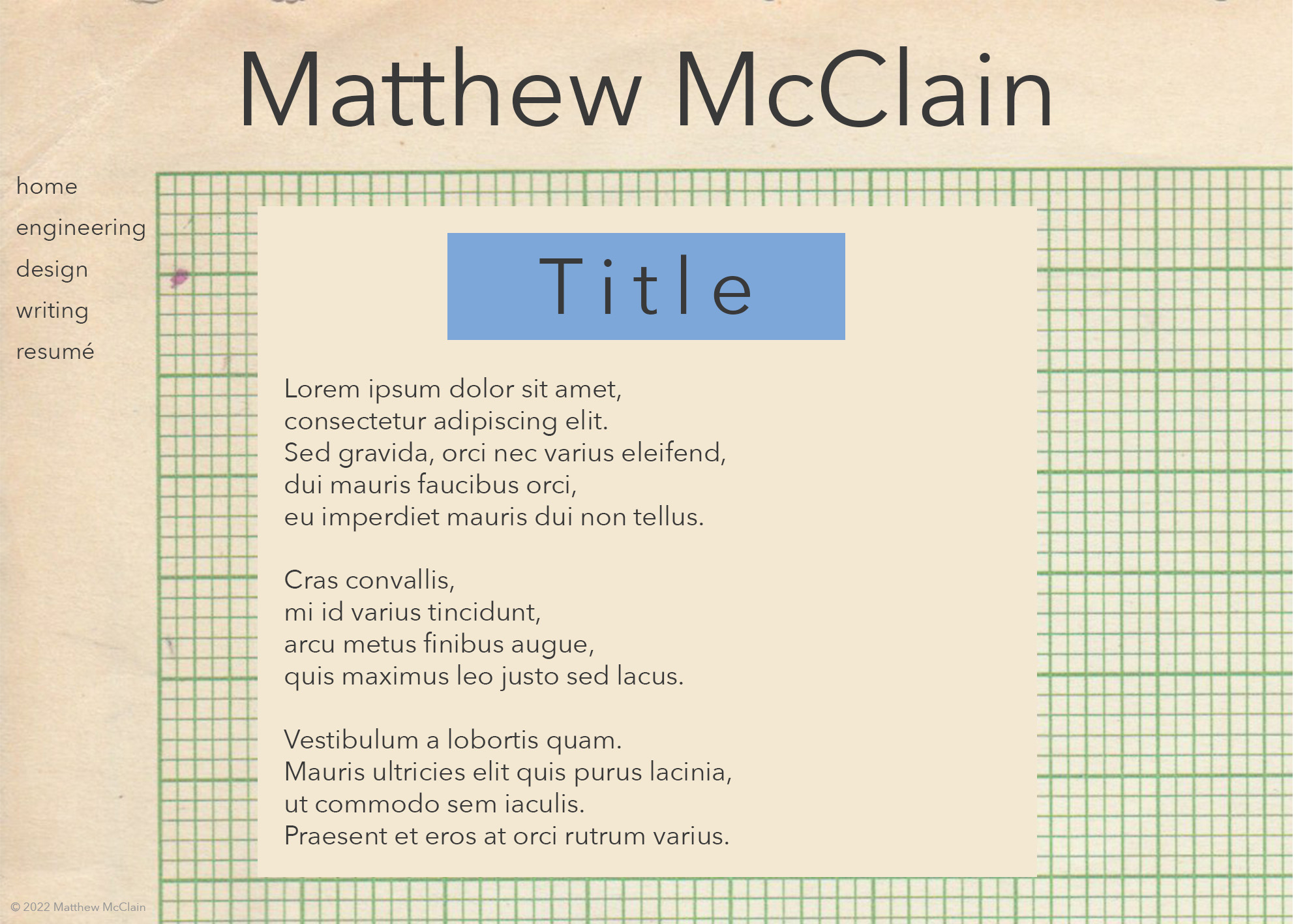 Final draft of poetry page